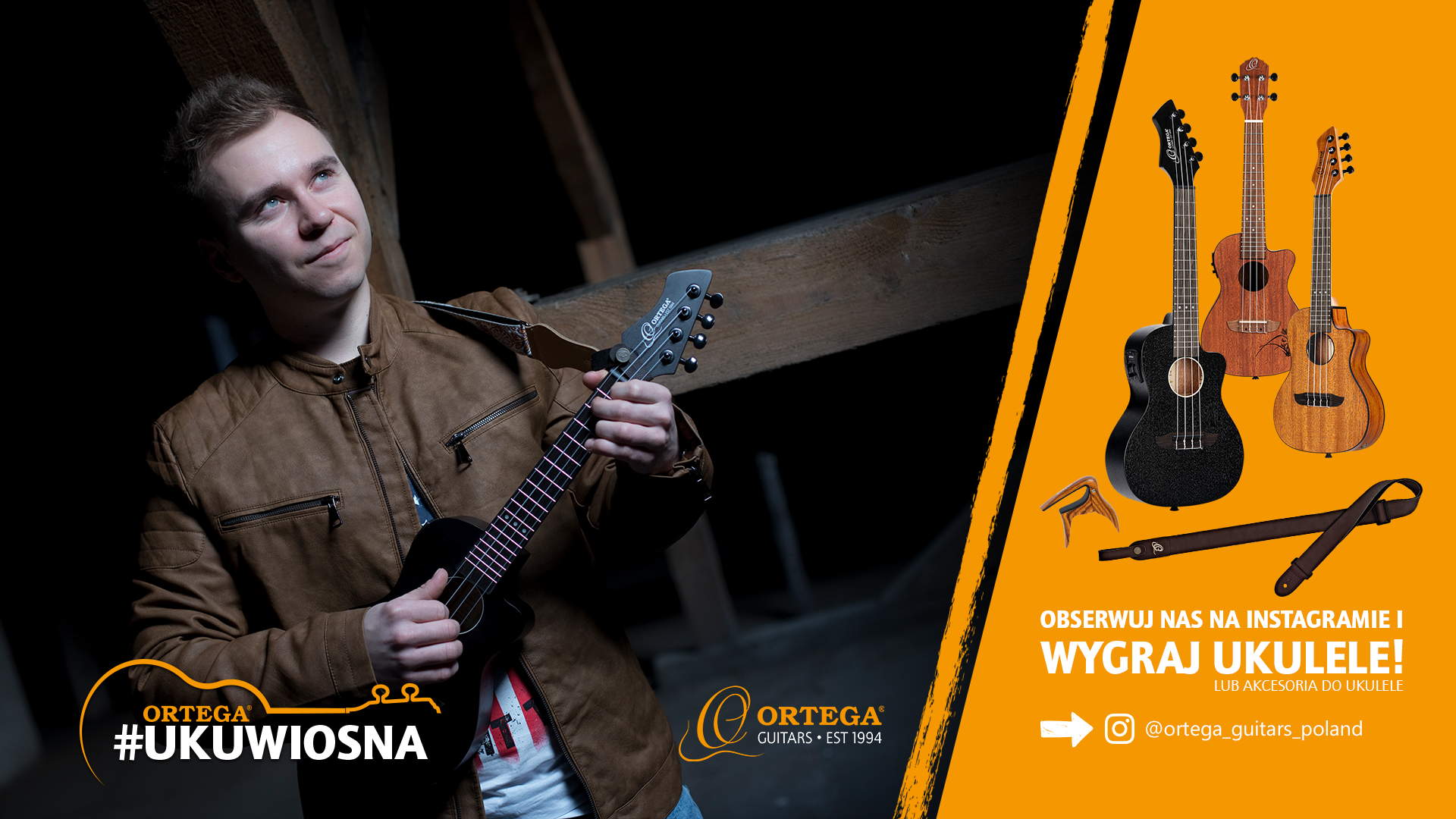 Ortega Guitars Polska i Wojtek „Griper“ Frąckowiak zapraszają #UKUWIOSNA na konkurs z nagrodami